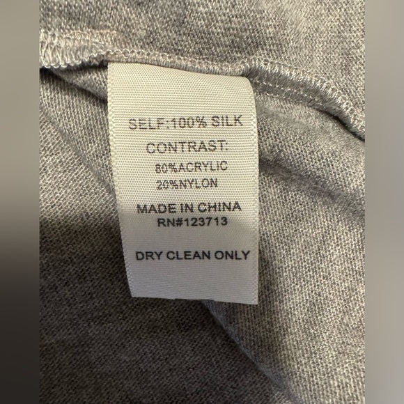 Hy & Dot Layered Silk Metallic Sunburst Tan Gray Keyhole Swing Tank Sz M - Picture 5 of 7